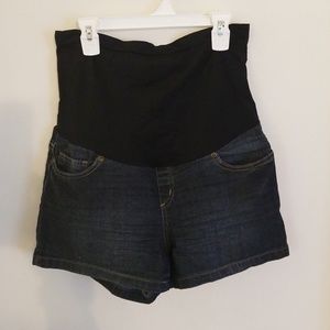 Maternity jean shorts